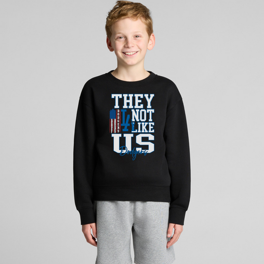 "They Not Like Us" American Flag Dodgers Sweatshirt